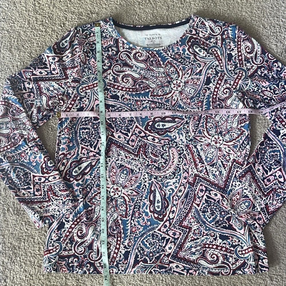 The Talbots Crewneck Tee In Scrolling Paisley - image 7